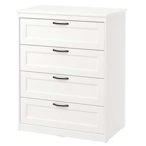 SONGESAND 4-drawer chest - white 32 1/4x40 1/2 "