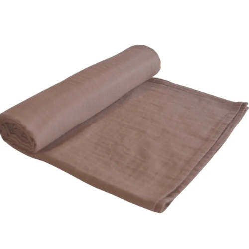 Organic Cotton Muslin Swaddle Blanket - Dark Oat