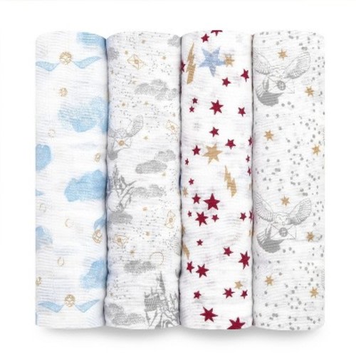 aden + anais muslin swaddle blankets - 4pk, Color: Harry Potter Iconic