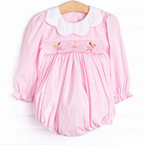 Pirouette Performance Smocked Bubble, Pink – Stitchy Fish