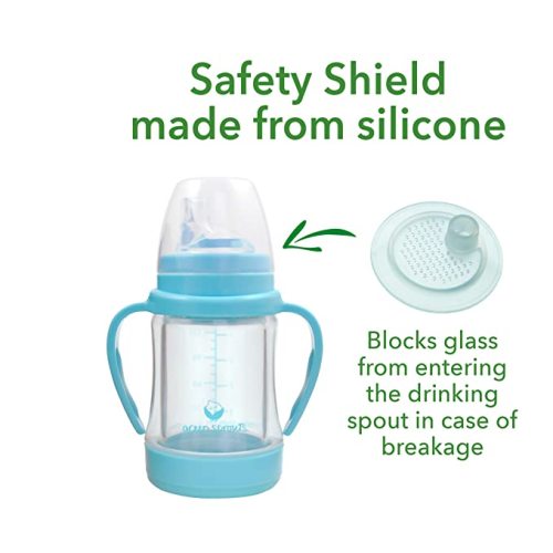 Green Sprouts Glass Sip & Straw Cup,4 Ounce - 4oz