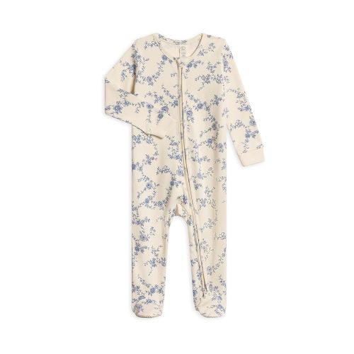 Colored Organics Baby Zip-Up Footed Sleeper with 2-Way Zipper - Newborn Organic Cotton Pajamas