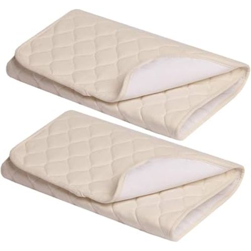 American Baby Company 2 Pack Waterproof Quilted Lap and Burp Pad Cover made with Organic Cotton Top Layer, 21" x 14"