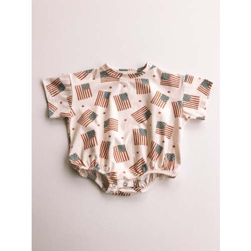 flag t-shirt romper