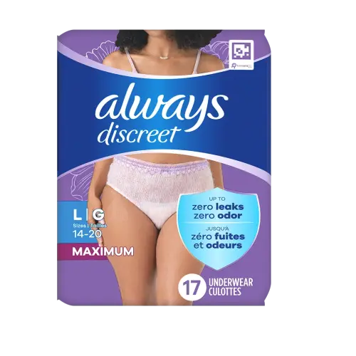 Always Discreet Maximum Protection Underwear - Large | Always Discreet