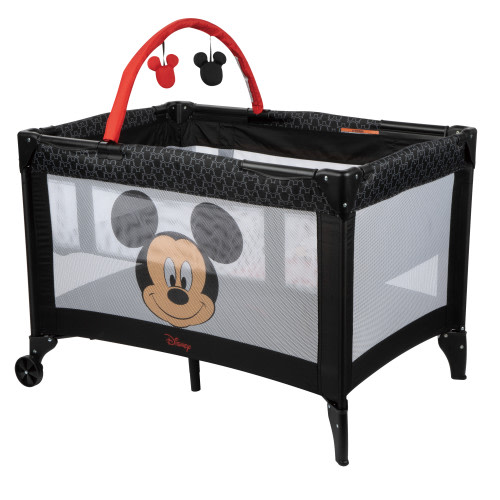Disney Baby 3D Ultra Playpen, Playard Bed with Bassinet and Toy Bar