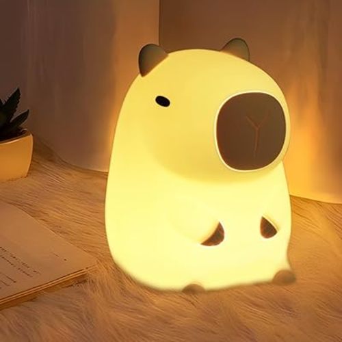Capybara Night Light,Gifts for Women Animal Nursery Lamp with Rechargeable & Dimmer & Timer for Home Room,Best Gifts for Mother Day, Fahter Day,Birthday Gift for Boys Girls Children