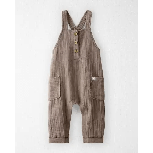Organic Cotton Gauze Overalls - 9M - Happy Otter
