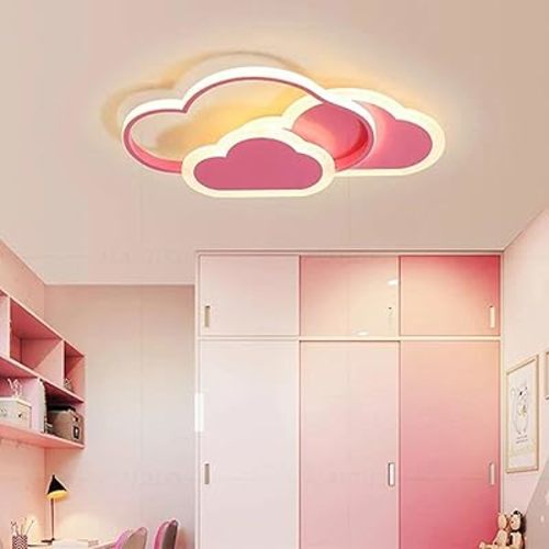 Modern Led Ceiling Light, Dimmable with Remote Control 3000-6000k Cloud Shaped, Children's Ceiling Lamp for Nursery Baby's Room Girl's Boy's Bedroom