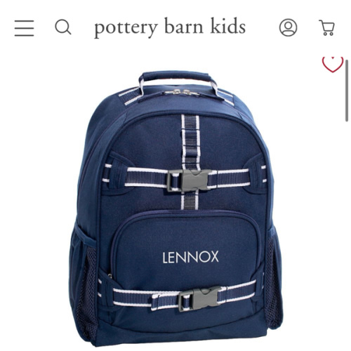 Navy Solid Recycled Backpack | Pottery Barn Kids