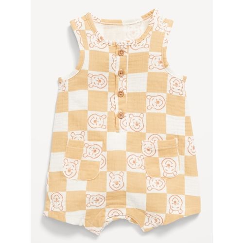 Disney© Sleeveless Henley One-Piece Romper for Baby | Old Navy