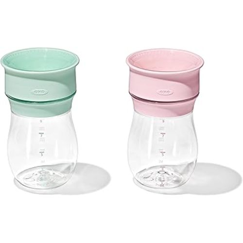 OXO Tot Transitions 360 Cup 9 Oz. - Opal and Blossom - 2 Pack