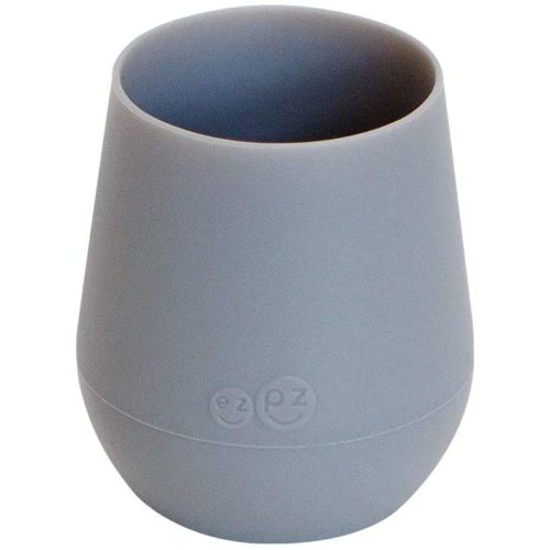 ez pz Tiny Cup (Gray) - 100% Silicone Training Cup for Infants - Designed by a Pediatric Feeding Specialist - 4 months+