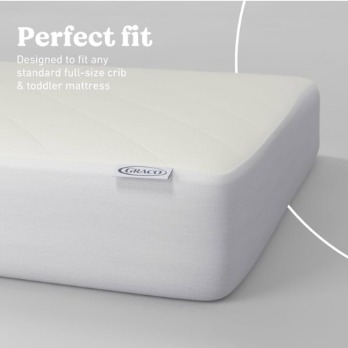 Graco Premium Crib Mattress & Protector Value Bundle (2-Pack) – Includes GREENGUARD Gold Certified Crib & Toddler Mattress, GREENGUARD Gold Certified Waterproof Protector