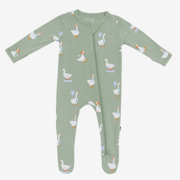 Kyte Baby Printed Zipper Footie - Silly Goose, 3-6 M