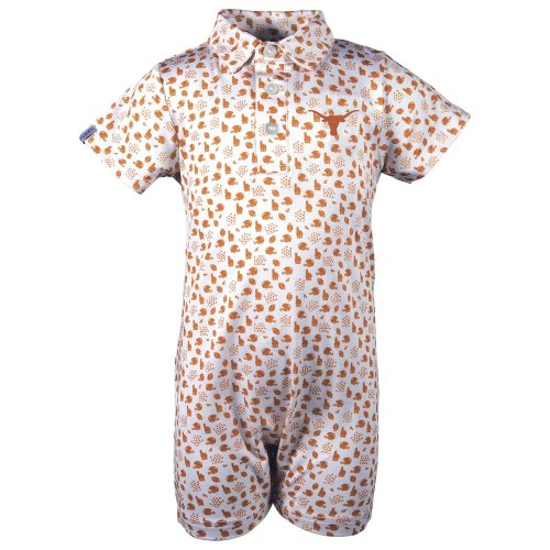 Garb Texas Longhorns Earnest Polo Romper