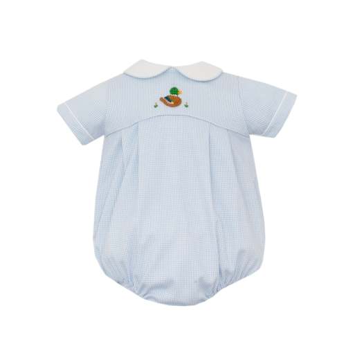 Mallard Duck Knit Bubble- Blue Check