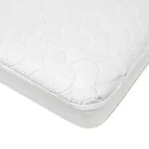 American Baby Company Waterproof Fitted Crib and Toddler Protective Mattress Pad Cover, White, for Boys and Girls, 52x28x9 Inch (Pack of 1) - 1 Count