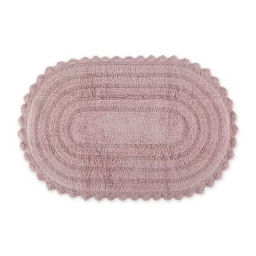 Design Imports Mauve Large Oval Crochet Bath Mat