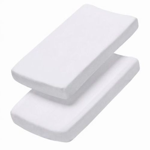 CGK Linens Microfiber Baby Crib Sheets – Soft, Breathable Fitted Crib Sheets, Oeko-Tex Certified in White, Size Standard