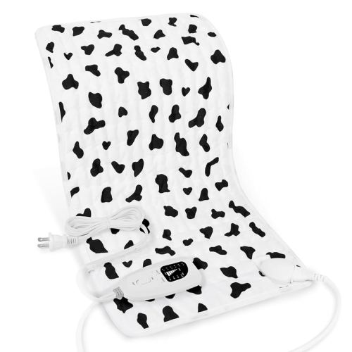 Heating Pad-Electric Heating Pads for Back,Neck,Abdomen,Moist Heated Pad for Shoulder,Knee,Hot Pad for Arms and Legs,Dry&Moist Heat & Auto Shut Off(White Black, 12''×24')