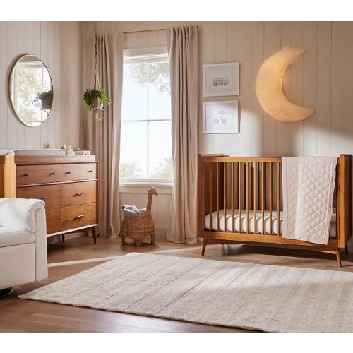 west elm x pbk Mid-Century Convertible Baby Crib | Pottery Barn Kids