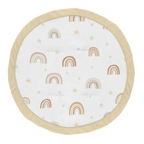 Sweet Jojo Designs Boy, Girl, Unisex/gender Neutral Baby Tummy Time Playmat Boho Rainbow Neutral Multicolor