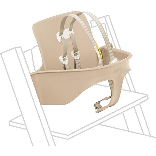 Tripp Trapp Baby Set from Stokke, Natural - Convert The Tripp Trapp Chair into High Chair - Removable Seat + Harness for 6-36 Months - Compatible with Tripp Trapp Models After May 2006