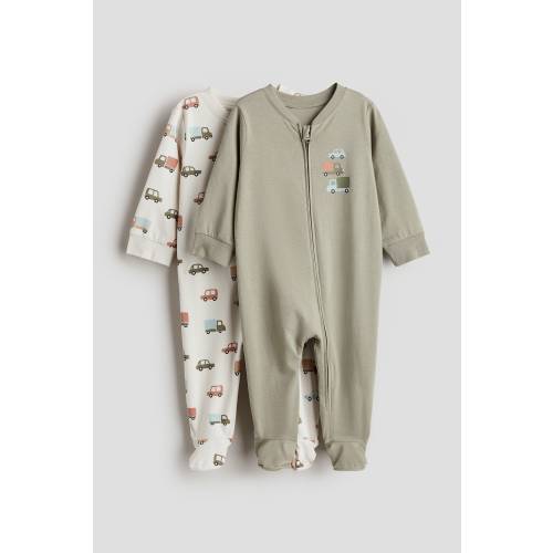 2-PACK ZIP-UP PAJAMA JUMPSUITS