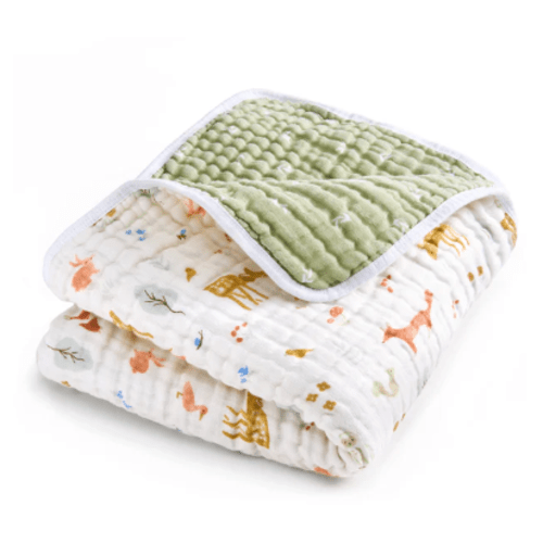 aden + anais sage woodland essentials cotton muslin dream blanket