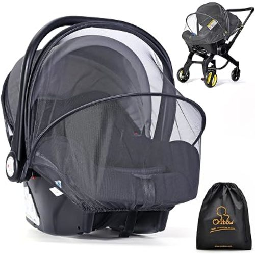 Orzbow Mosquito Net for Car Seat and Doona Stroller, Black
