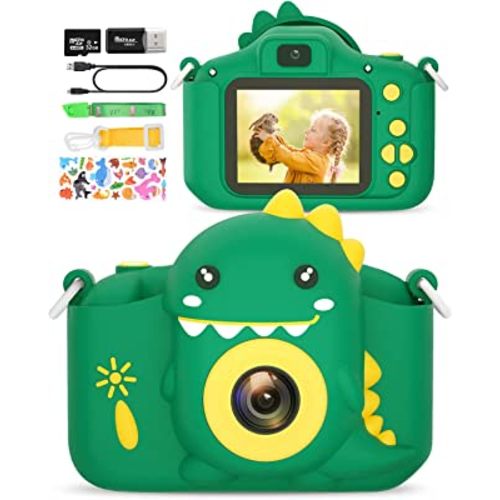 Kids Camera for 3-8 Years Old Toddlers Childrens Boys Girls Christmas Birthday Gifts Selfie Digital Toy Camera with 32GB SD Card