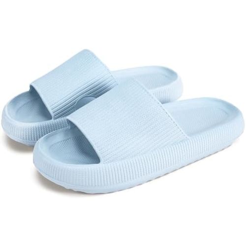 rosyclo Cloud Slippers for Women and Men, Pillow House Slippers Shower Shoes Indoor Slides Bathroom Sandals, Ultimate Comfort, Lightweight, Thick Sole, Non-Slip, Easy to Clean