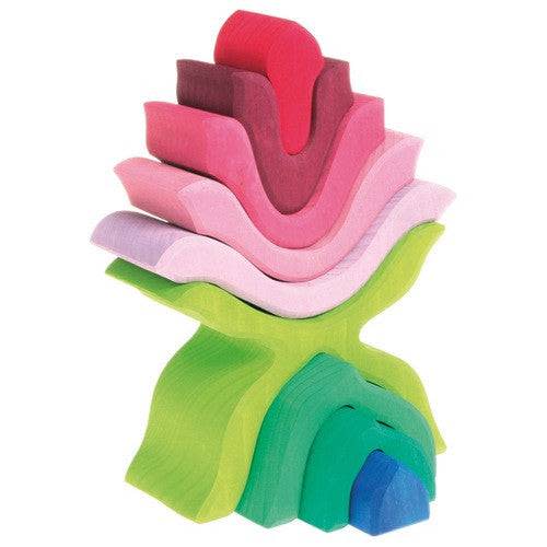 Grimms | Little Flower | Wooden Nesting Blocks | Stacking Toys