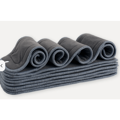 5 Layer Charcoal & Microfiber Inserts - 10 Pack with Snaps