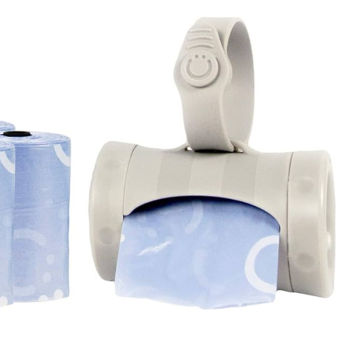 Ubbi On-the-Go Gray Bag Dispenser and Waste Disposal Bags Refill, 60 Lavender Scented Diaper Bags, Baby Savings Bundle, New Parent Gift