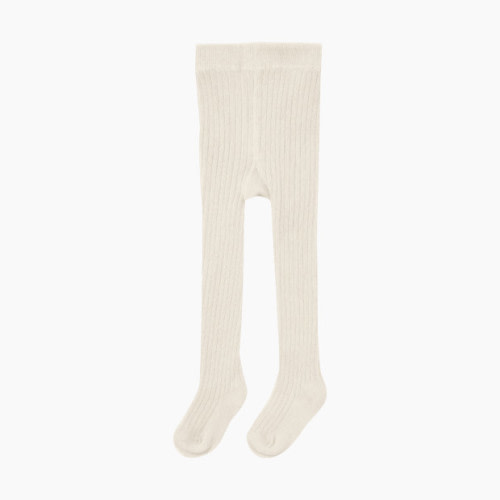 Quincy Mae Tights - Natural, 6-12 M