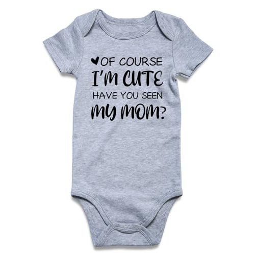 UNIFACO Unisex Baby Funny Saying Outfit Short and Long Sleeve Bodysuits Romper 0-18M