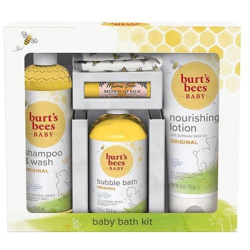 Burt’s Bees Baby Bath Kit Gift Set, 5 Pieces