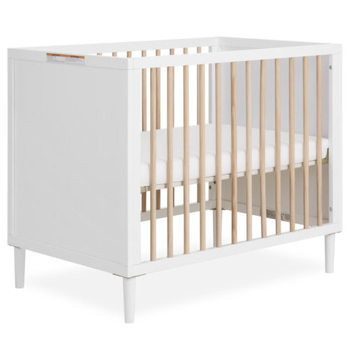 Dream On Me Lucas Mini Modern Crib With Rounded Spindles I Convertible Crib I Portable Crib | Wayfair