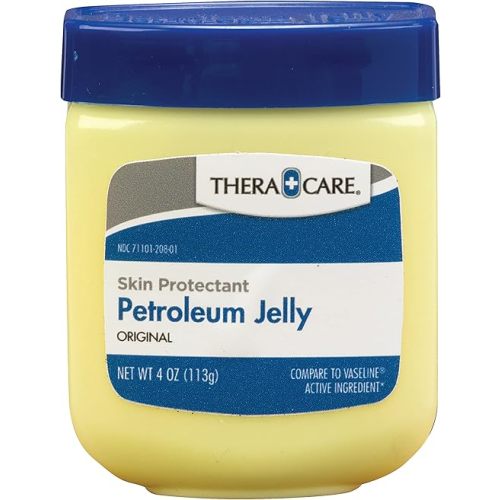 Thera|care Petroleum Jelly Skin Protectant, 4 oz | Dry Skin Relief | Chapped Skin & Lips | For Itchy, Sensitive Skin | Protects Cuts, Scrapes & Burns | Compare to Vaseline®