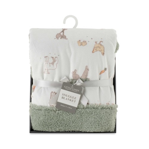 The Little Linen Co. Snuggle Blanket Farmyard Lamb