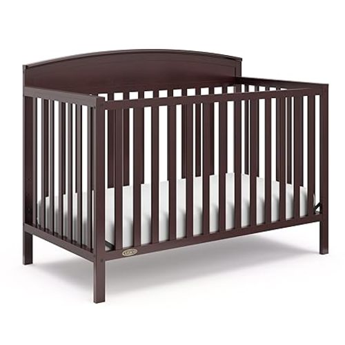 Graco Benton 5-in-1 Convertible Crib (Espresso) – GREENGUARD Gold Certified, Converts from Baby Crib to Toddler Bed, Daybed and Full-Size Bed, Fits Standard Full-Size Crib Mattress