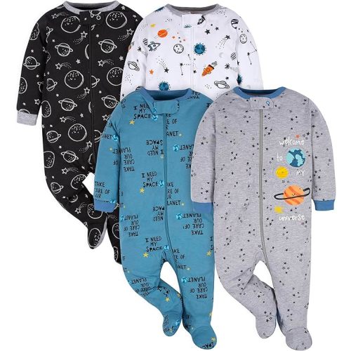 Gerber Baby Boys 4 Pack Sleep 'N Play Footie