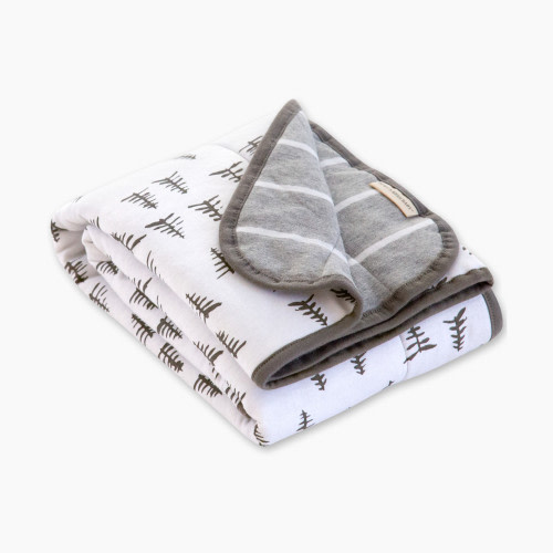 Burt's Bees Baby Reversible Organic Cotton Jersey Knit Blanket - Pine Forest