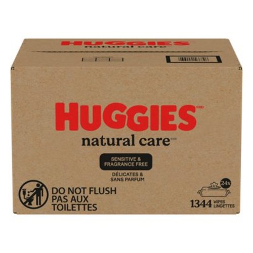 Huggies Natural Care Sensitive Baby Wipes, Unscented, 24 Packs (1344 Wipes Total)
