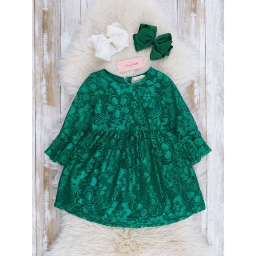 PINK 6-12 months Lace Bell Sleeve Dress