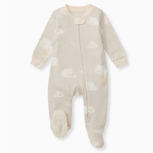 Good Night Sky Organic Cotton Sleep & Play - Limestone – Burt's Bees Baby