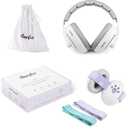 Baby Ear Muffs Noise Protection | Premium 2-in-1 Baby Headphones for Noise | Soft Straps for Infants & Headband for Toddler Ear Protection | Baby Noise Cancelling Headphones | Kids Ear Protection
