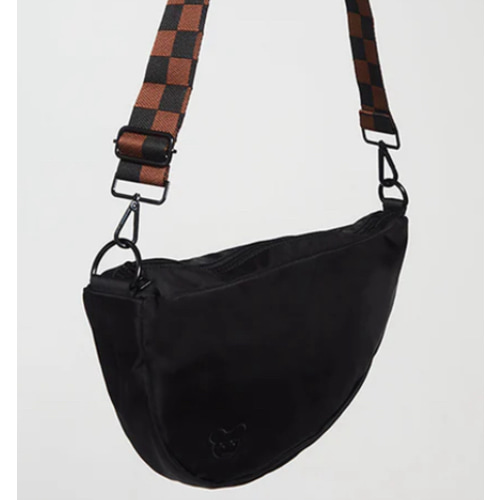 BLACK CROSSBODY DIAPER BAG